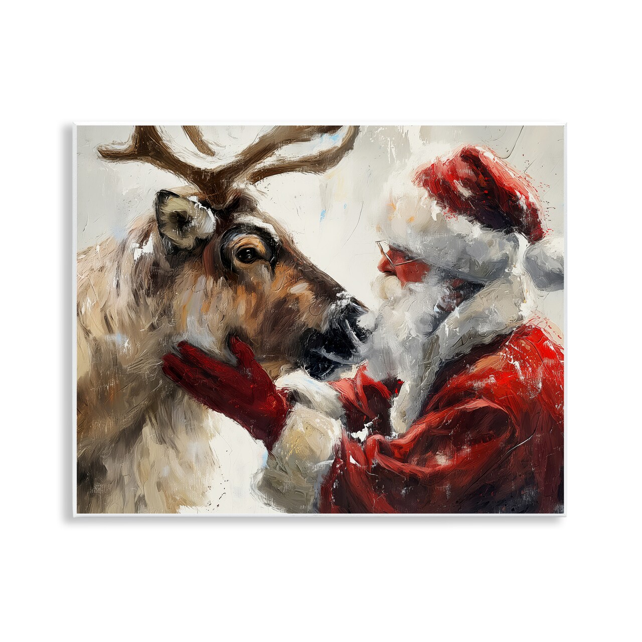 Stupell Industries Traditional Santa & Reindeer Wall Plaque Design by Arlington Prints